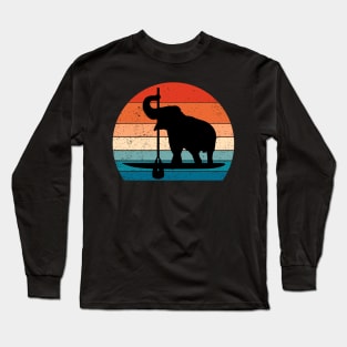 Paddleboard Sup and Elephant Long Sleeve T-Shirt